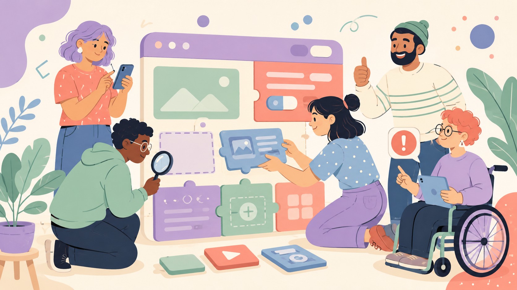 I need 5 test users - ilustracion