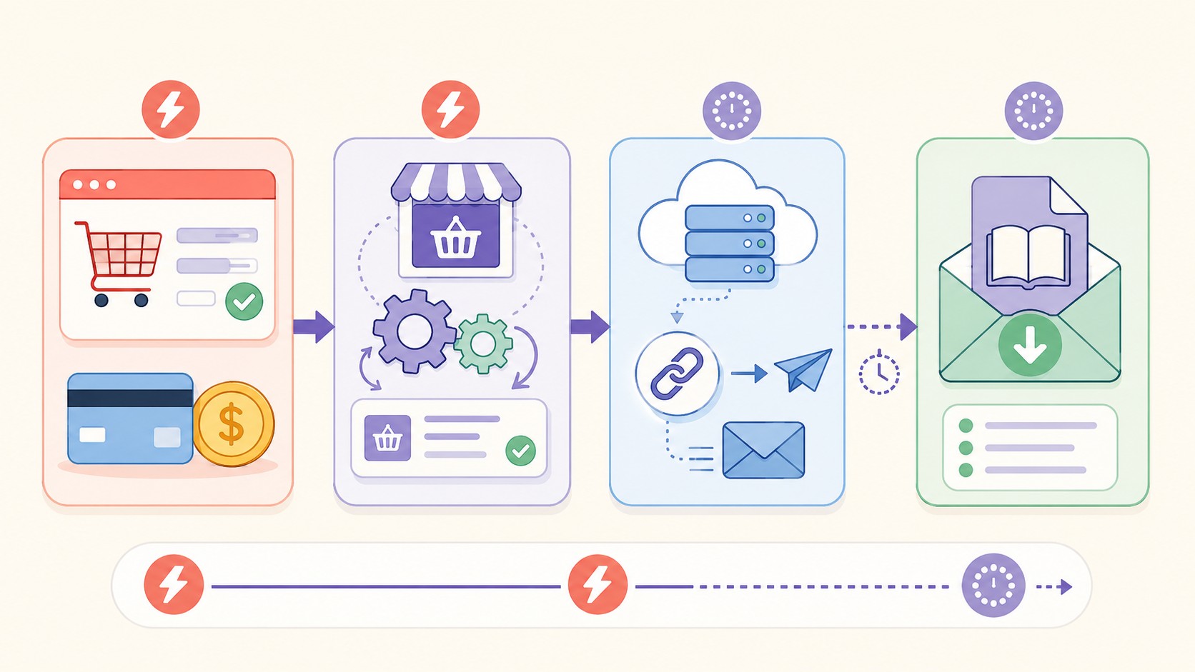 vender ebooks wordpress woocommerce diagrama explicativo