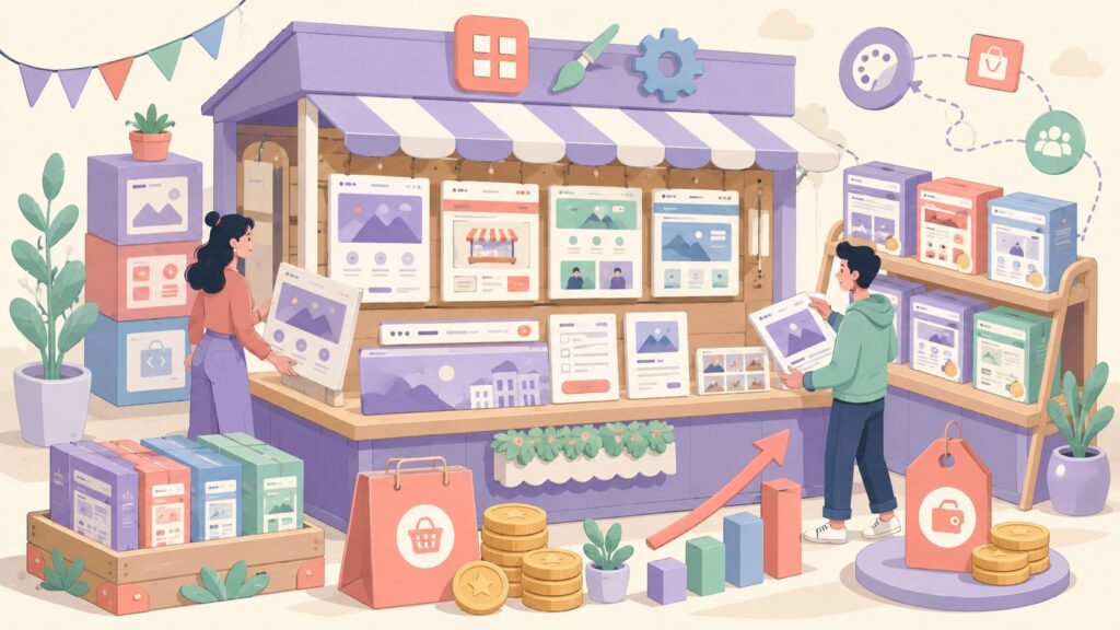 Elementor theme sell - ilustracion