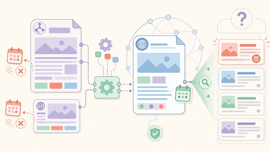 Removed datePublished from Article schema and OG meta, but WebPage entity still has it. Does this matter for SERP date display? - ilustracion