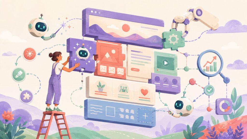 Building WordPress sites with AI - ilustracion
