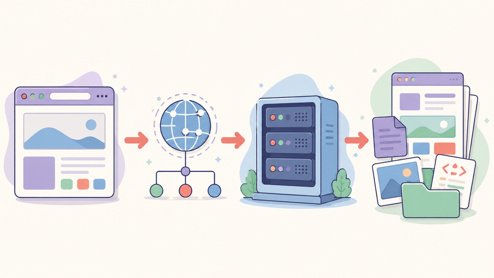 diferencia dominio hosting diagrama explicativo