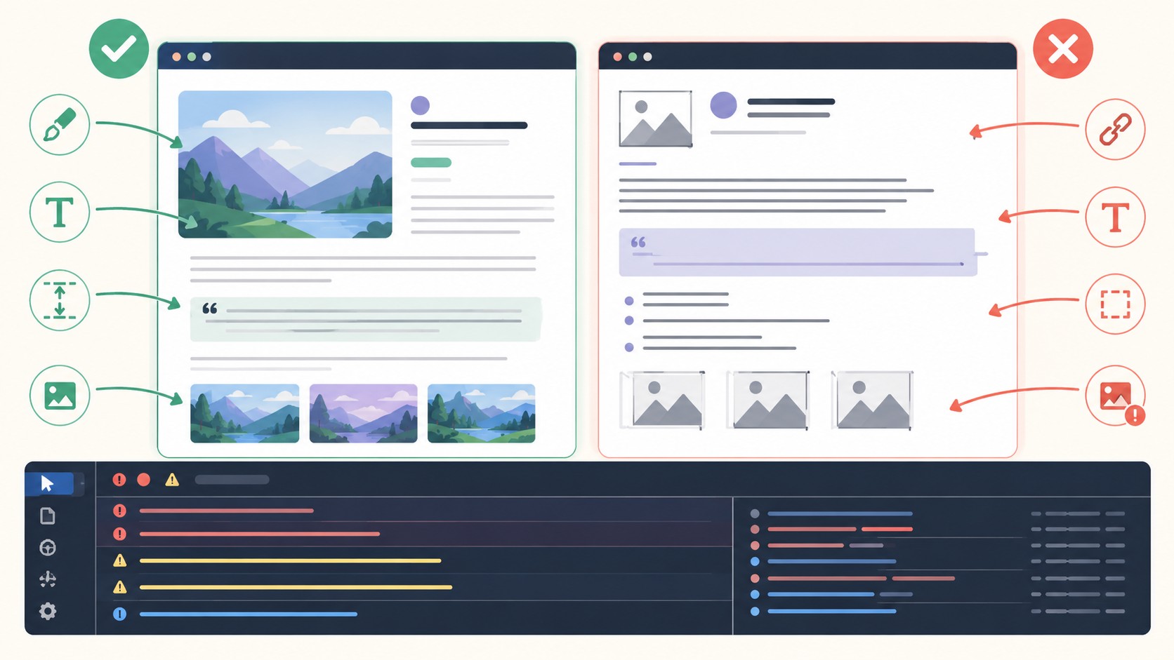 elementor template rotura sitio en vivo diagrama explicativo