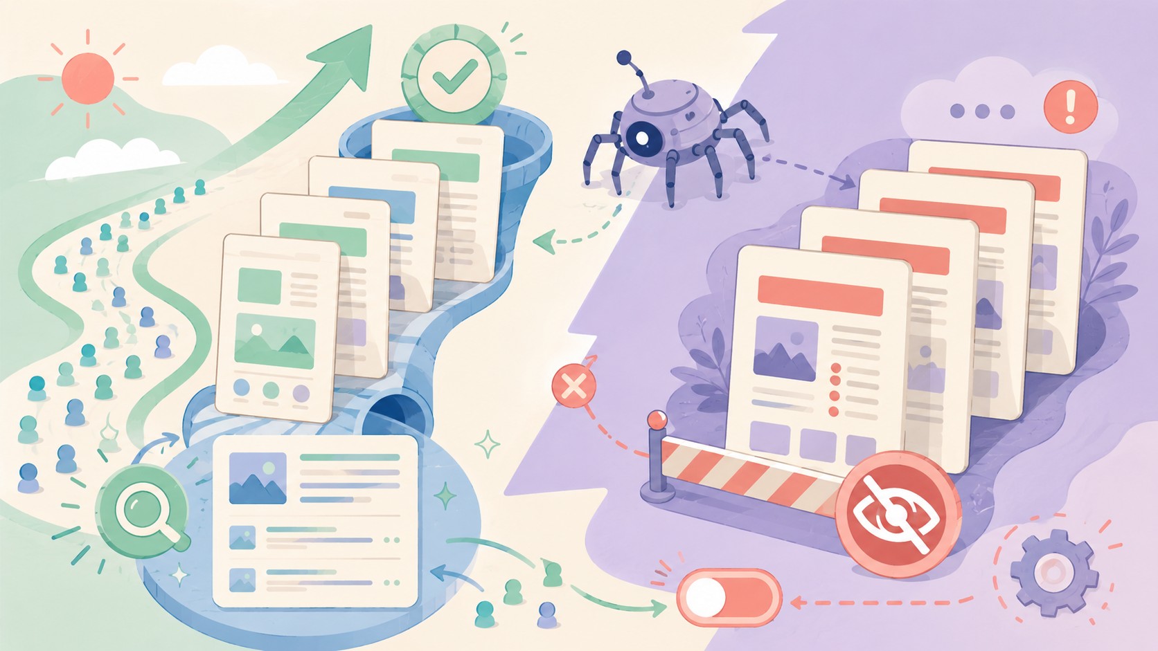 WordPress Pages rank and get traffic, but Posts with similar structure never get indexed (Discovered - currently not indexed) - ilustracion