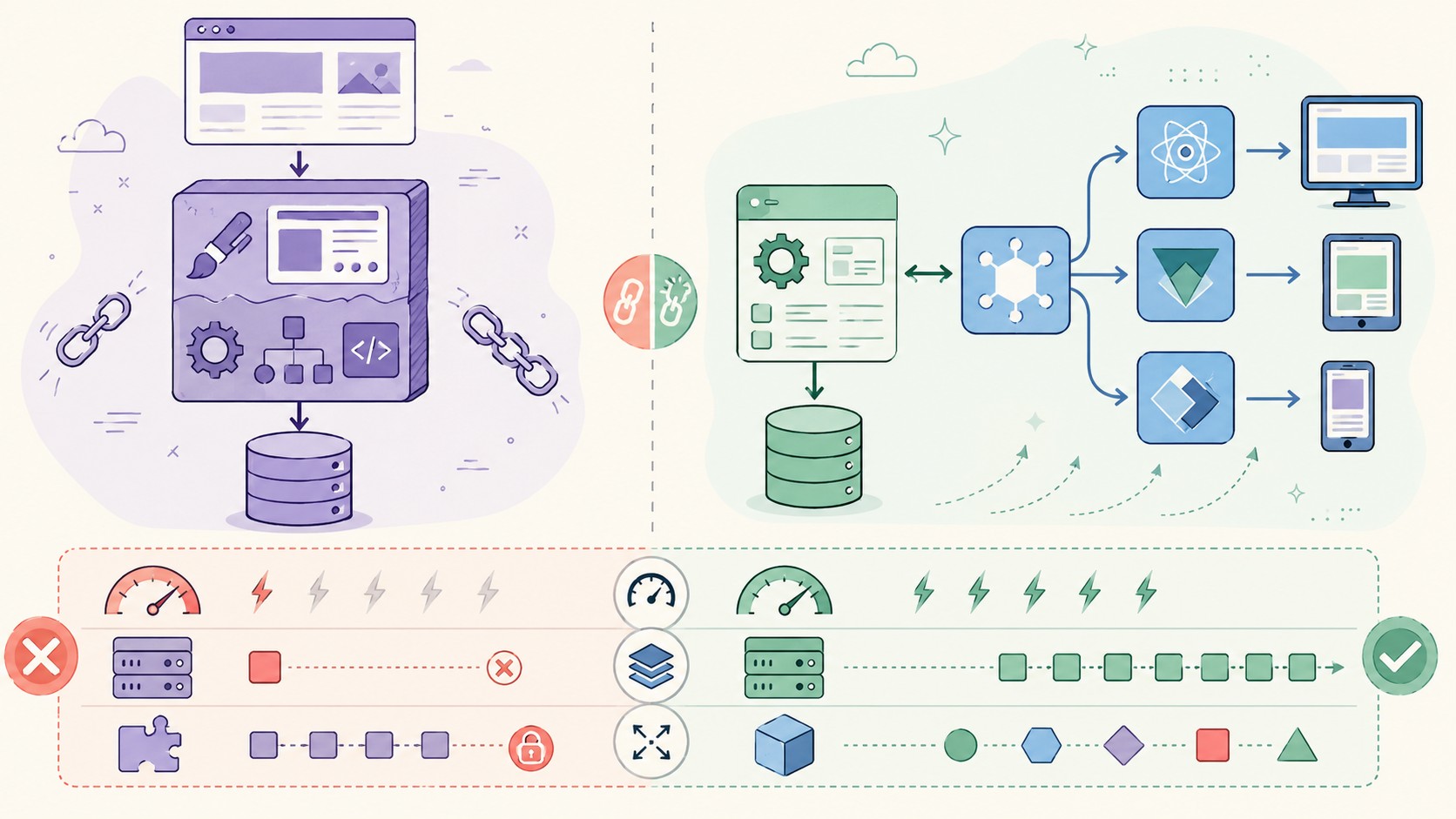 WordPress headless: caso real de migración global 1 migración y optimización de wordpress diagrama explicativo