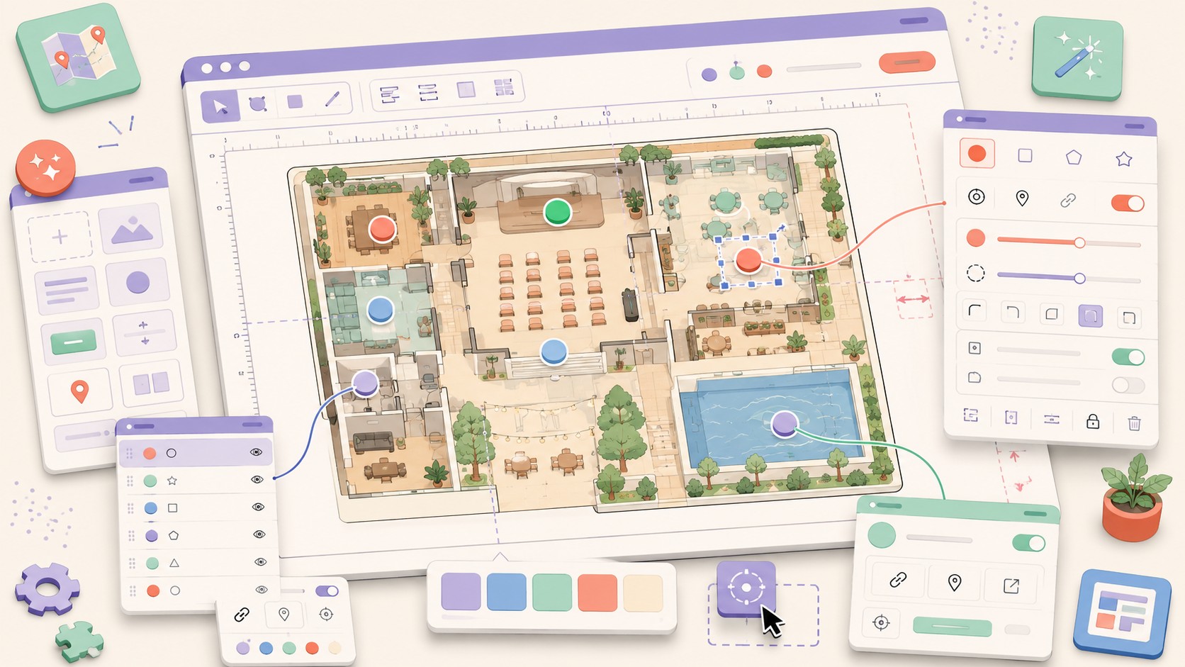 I built a WordPress image map plugin with a modern, Figma-like editor - ilustracion