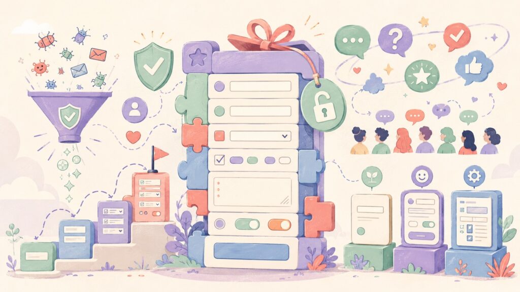 [FREE] I built a free WordPress form plugin and want honest feedback on trust, features, and usefulness - ilustracion