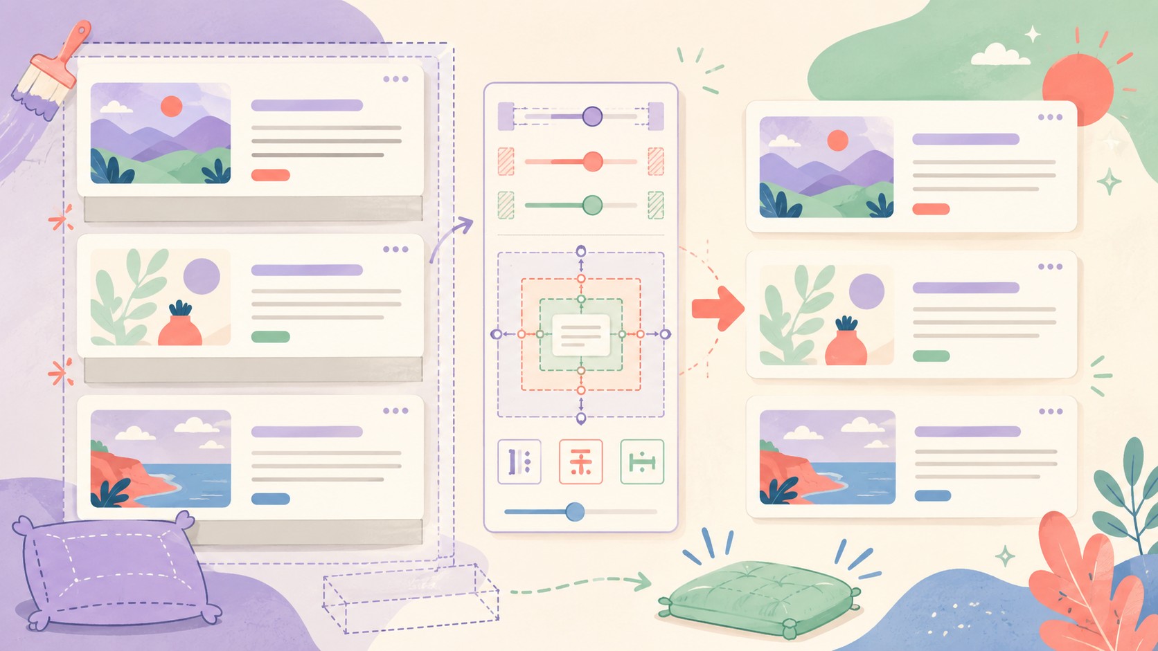 Need help removing grey bars beneath blogs (kadence) - ilustracion