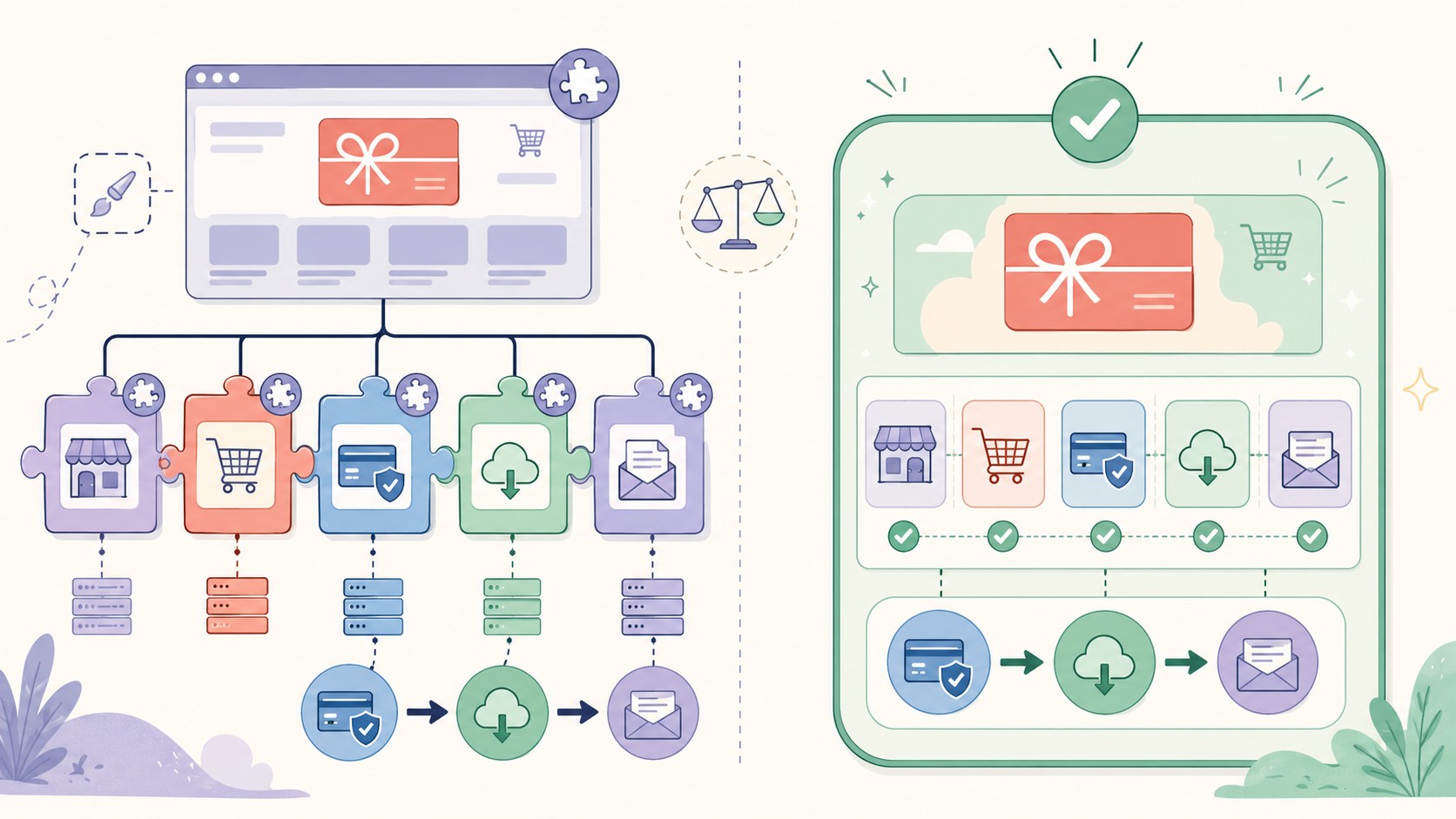 ¿Cambiar de Blocksy en WooCommerce? Guía 2026 1 diagrama explicativo de cambio de tema en WooCommerce