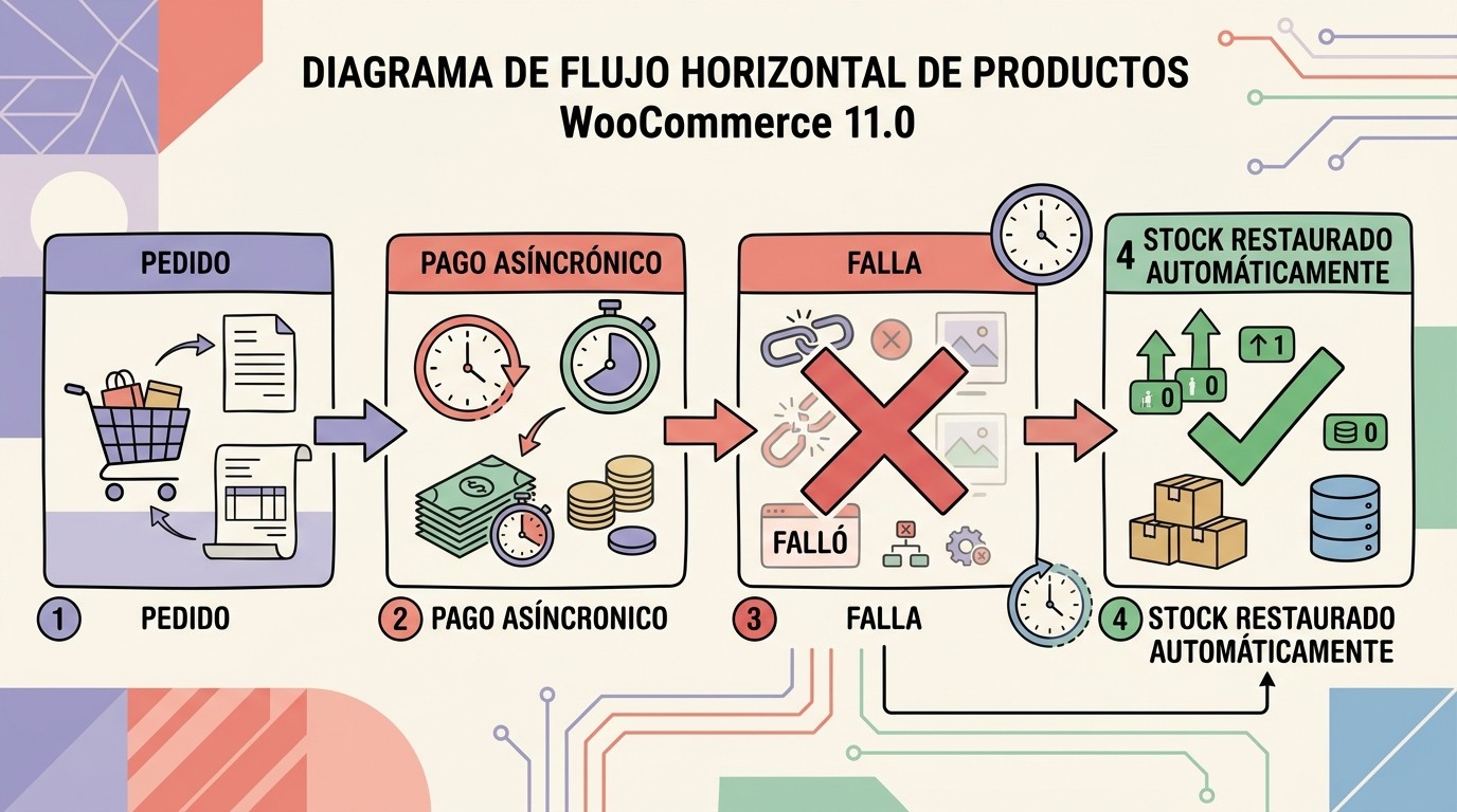automatizaciones woocommerce fallan diagrama explicativo