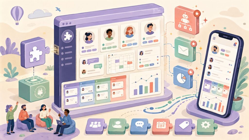 CRM en WordPress freemium con app móvil: qué conviene - ilustracion