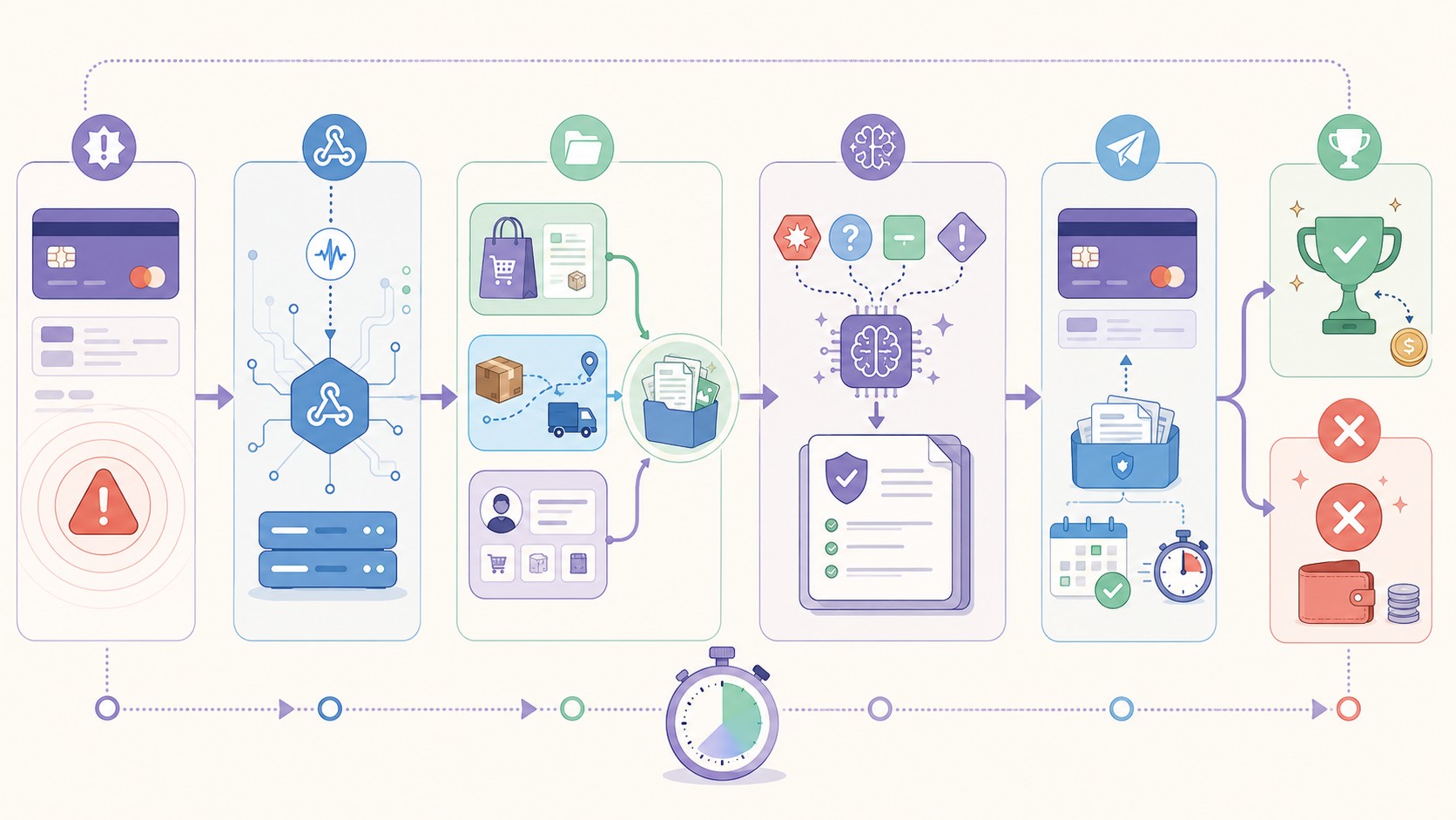 defensa de chargebacks diagrama explicativo