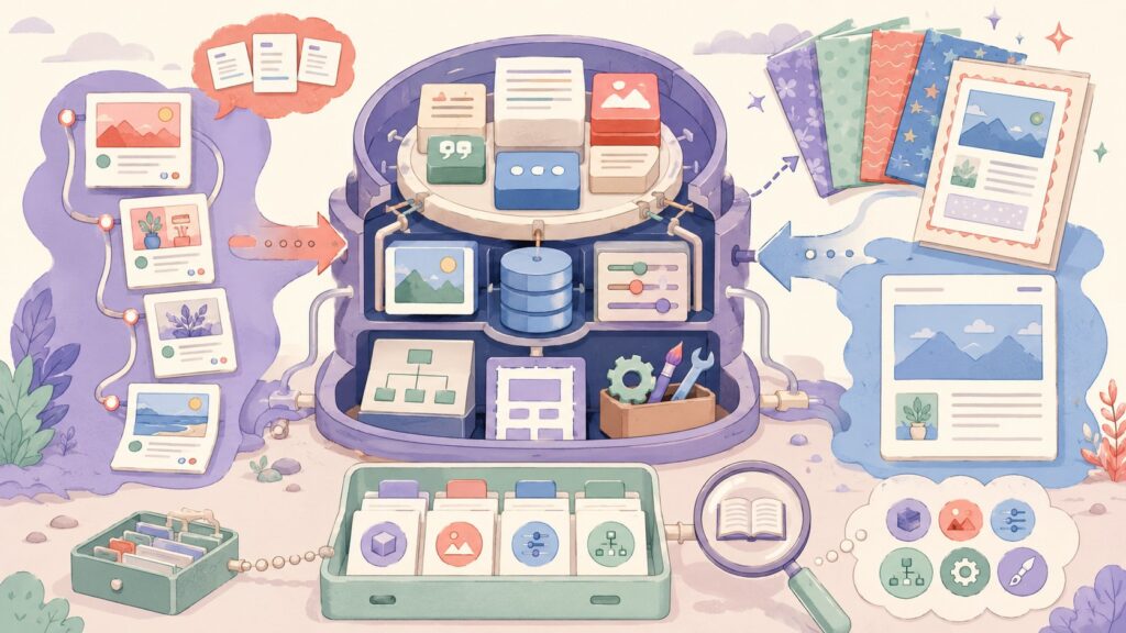 Seeking definitions for WordPress aspects and components - ilustracion