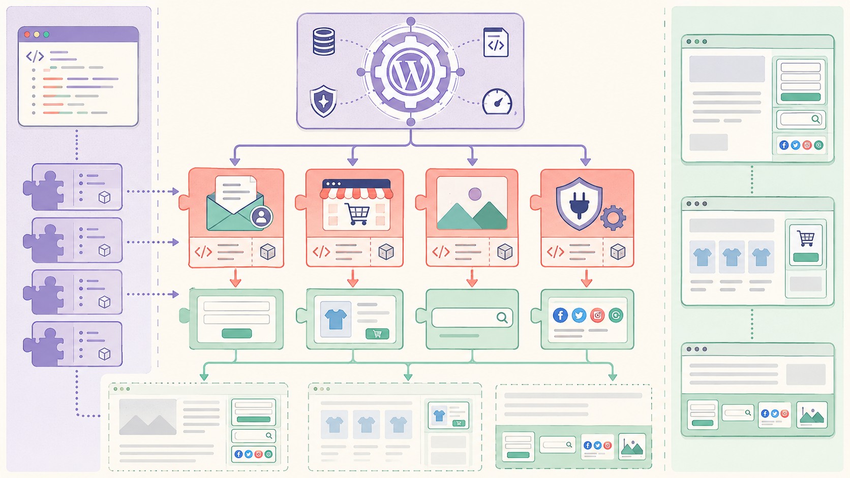 widgets de wordpress diagrama explicativo
