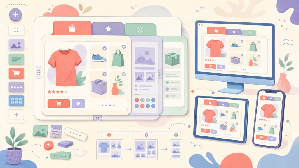 WordPress 7.1: bloque de pestañas y estilos responsive - ilustracion