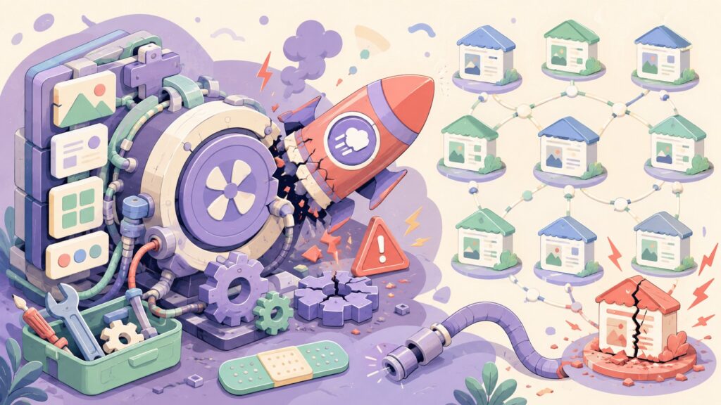 Error fatal WP Rocket: 10% de sitios afectados en 2026 - ilustracion