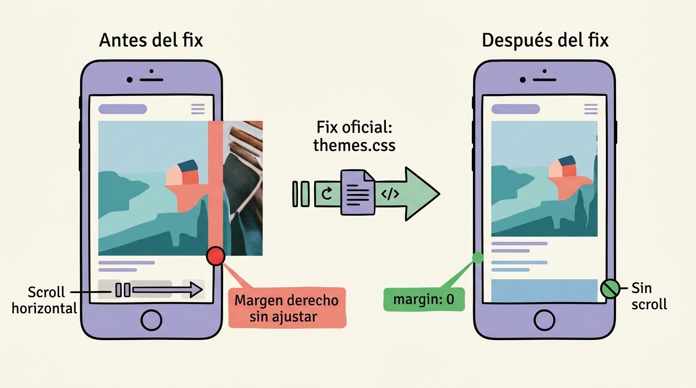Scroll horizontal WordPress: imágenes y el bug #62411 1 scroll horizontal wordpress diagrama explicativo