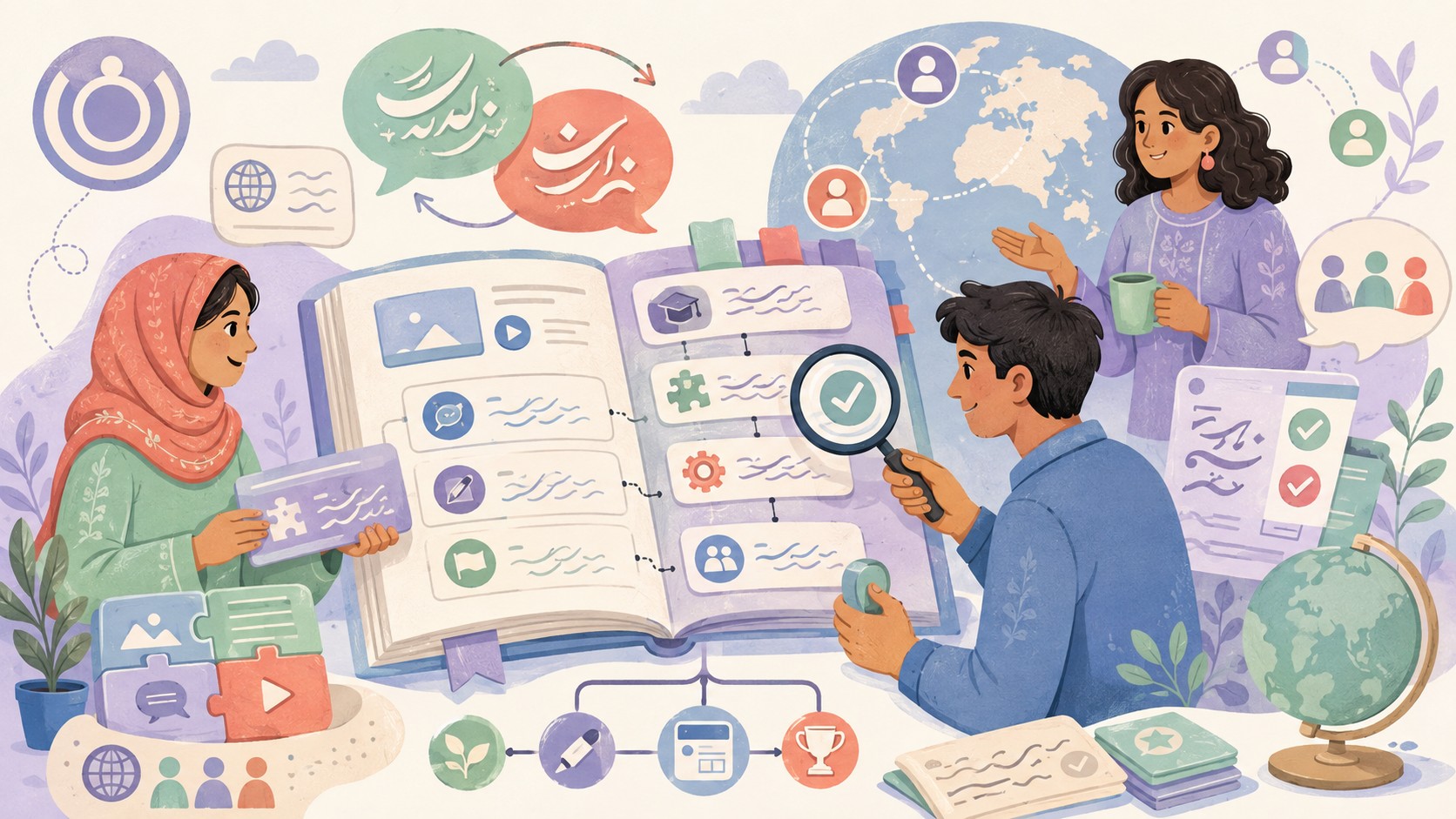 WordPress busca revisor de traducción al urdu - ilustracion