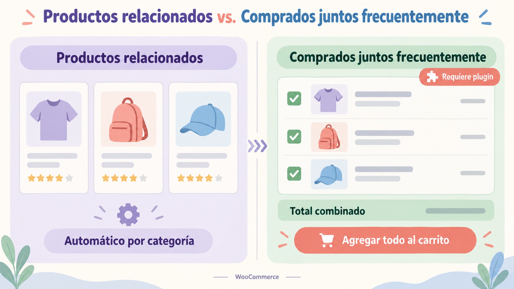 Cómo agregar comprados juntos frecuentemente en WooCommerce 1 comprados juntos frecuentemente woocommerce diagrama explicativo