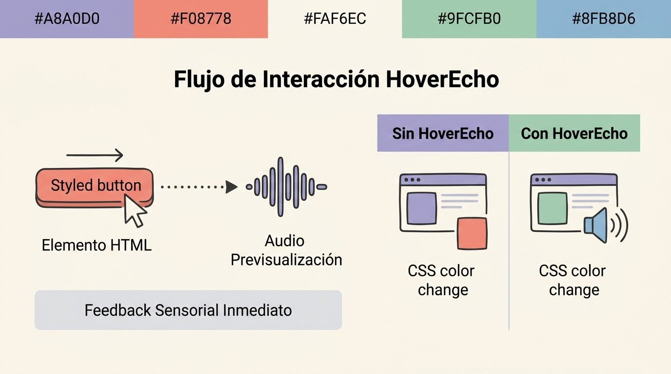 HoverEcho: Sonido al pasar el mouse en WordPress 1 plugin audio hover wordpress diagrama explicativo