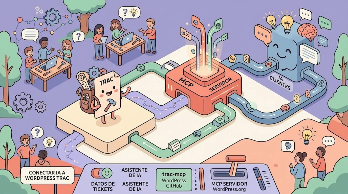 WordPress Trac ya tiene servidor MCP para IA - ilustracion
