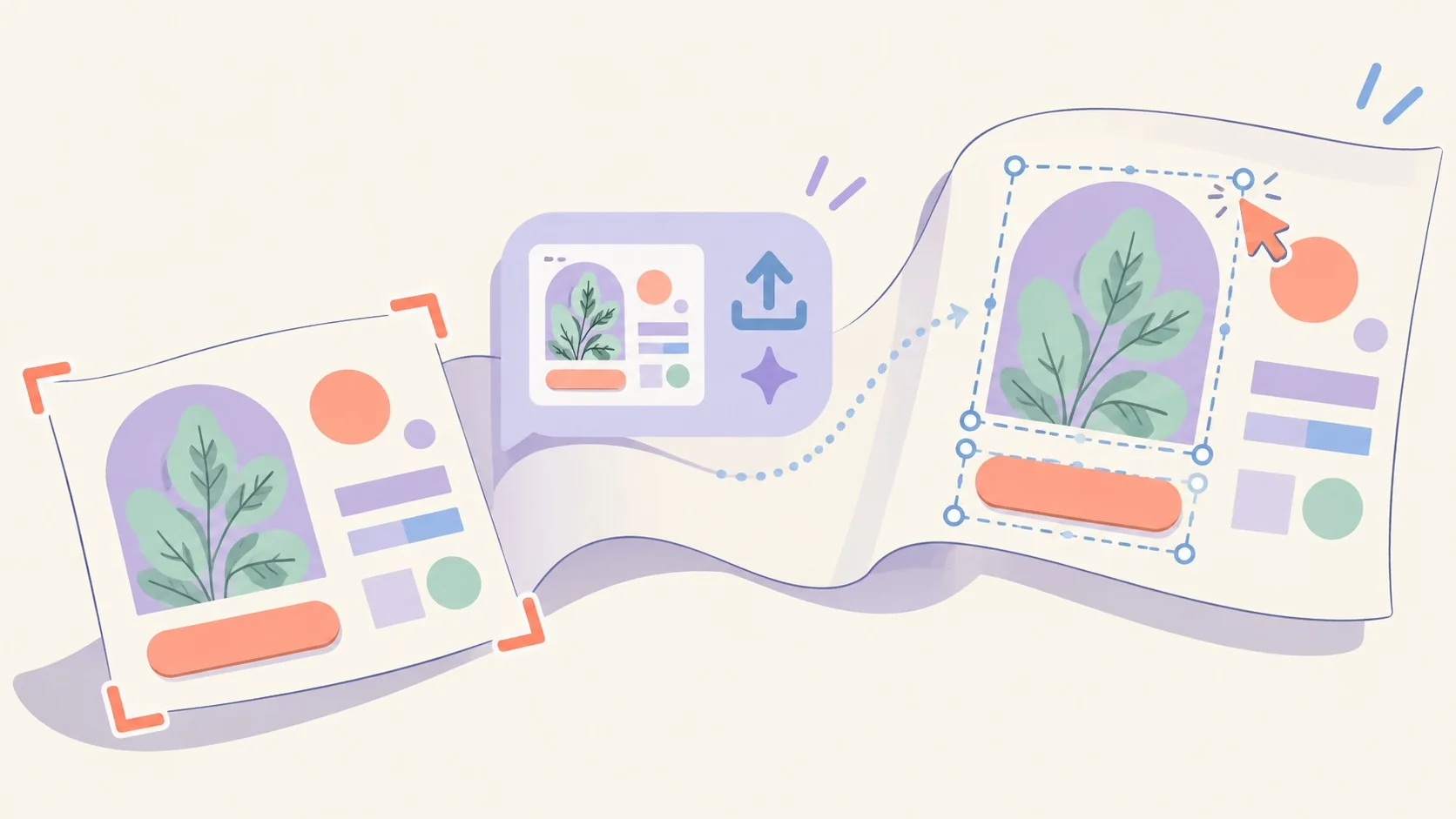 Cómo pasar un screenshot a página WordPress con IA - ilustracion