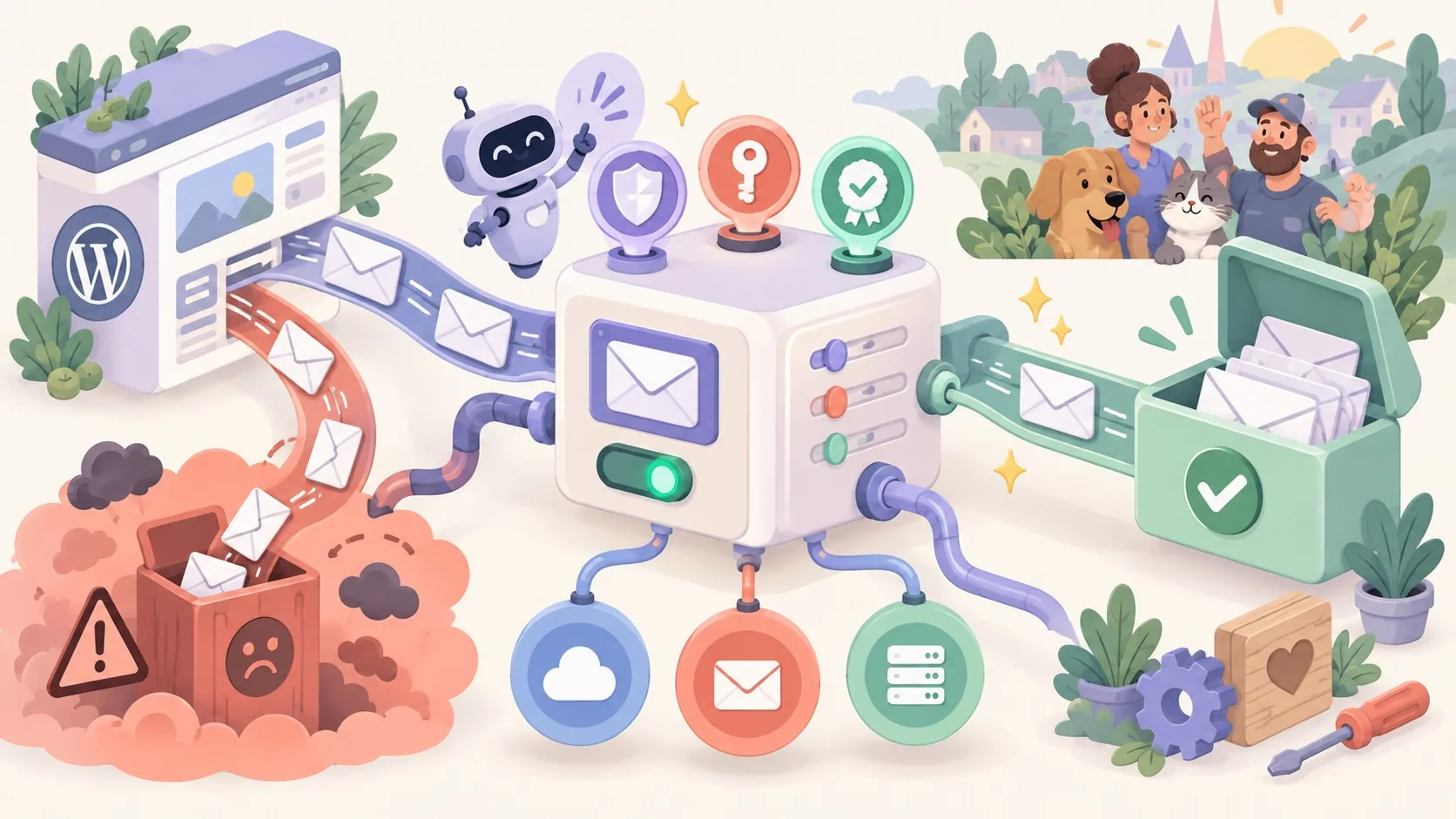 Configurar FluentSMTP: que tus correos lleguen al inbox - ilustracion