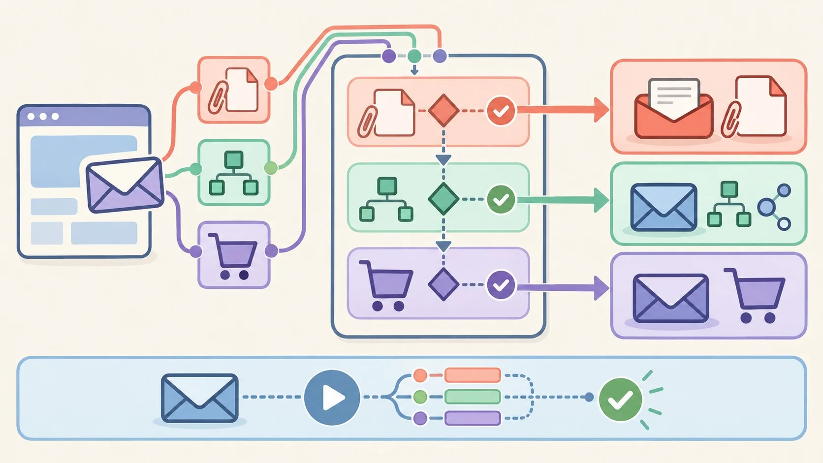 Enrutamiento condicional de emails con Gravity SMTP 1 enrutamiento condicional de emails diagrama explicativo