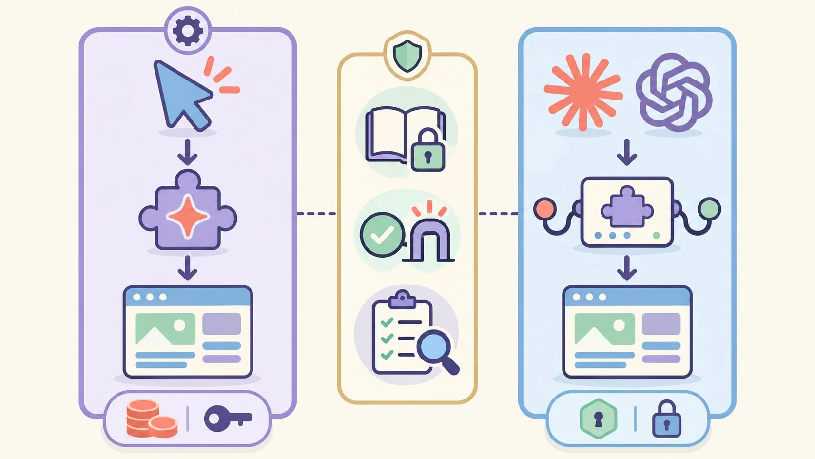 9 plugins de IA para WordPress: qué puede cambiar cada uno 1 plugins de ia para wordpress diagrama explicativo